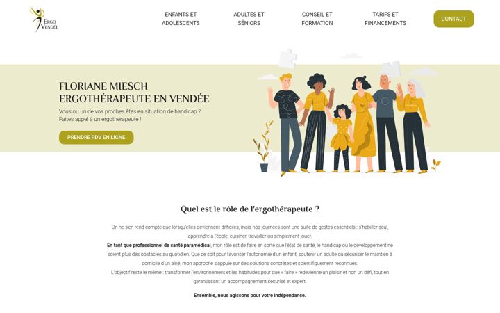 Snímek obrazovky ergo-vendee.fr