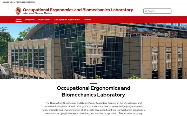 Screenshot of ergo.wisc.edu