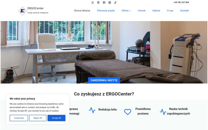 Posnetek zaslona ergocenter.pl