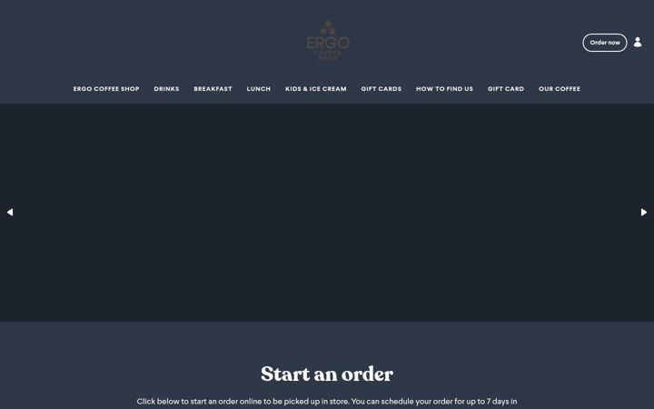 Screenshot von ergocoffeeshop.co.uk
