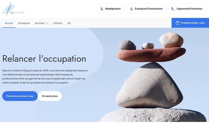 Screenshot of ergoconcepts.ca