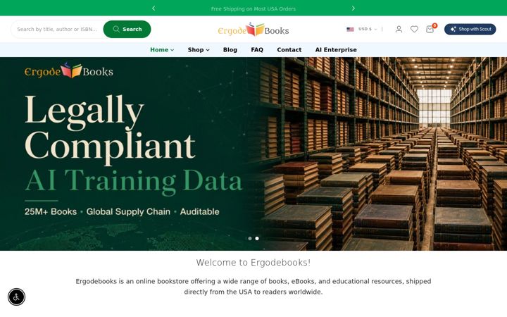 Screenshot von ergodebooks.com