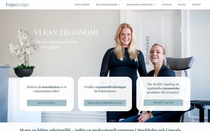 Screenshot του ergodesign.se
