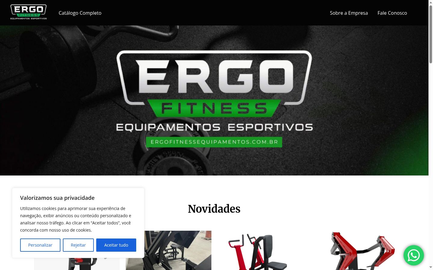 Captura de pantalla del banner de consentimiento mostrado antes de cualquier interacción