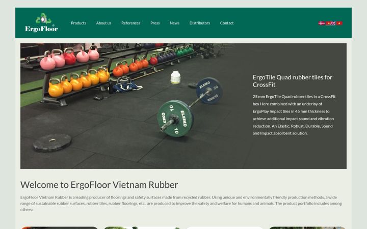 Screenshot of ergofloor.vn