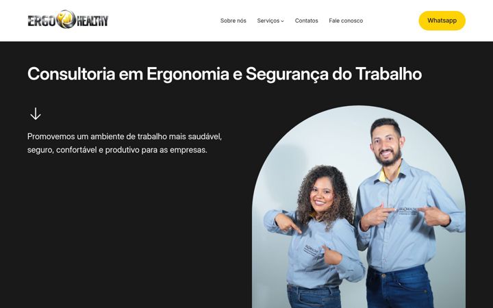 Ekraanipilt saidist ergohealthy.com.br