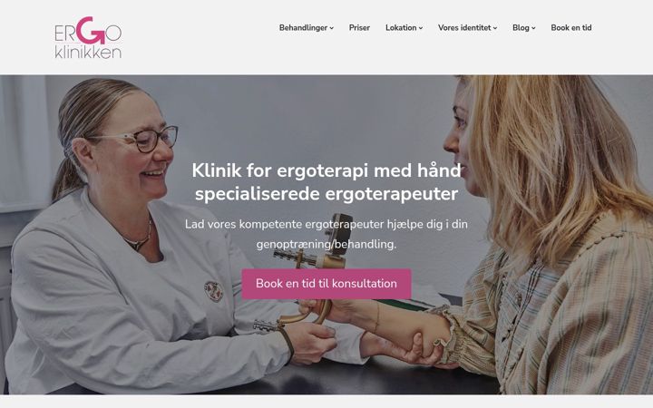 Képernyőkép: ergoklinikken.dk