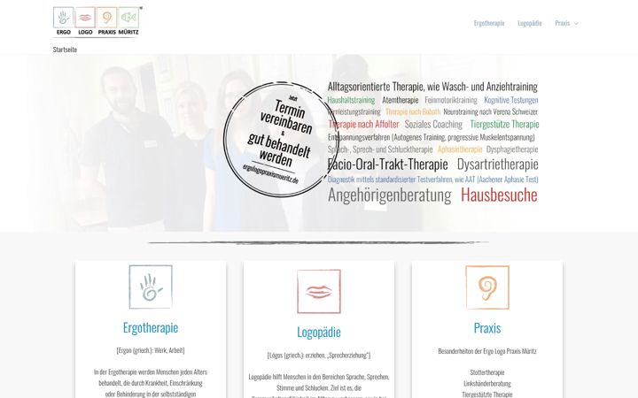 Screenshot of ergologopraxismueritz.de