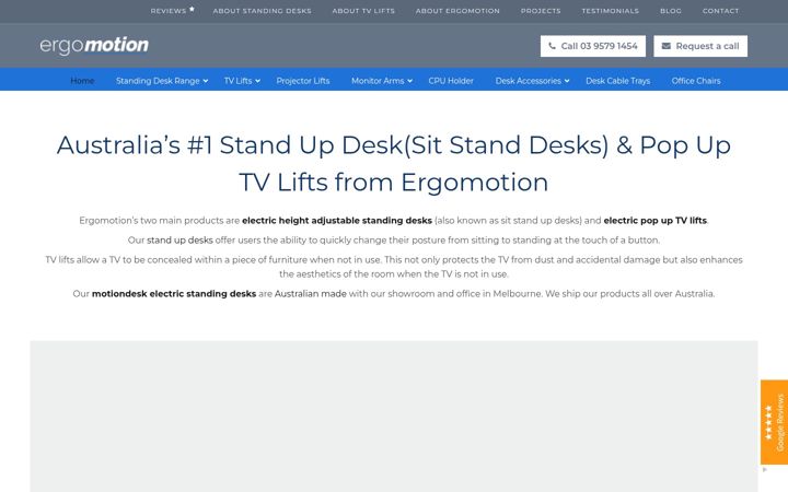 Screenshot di ergomotion.com.au