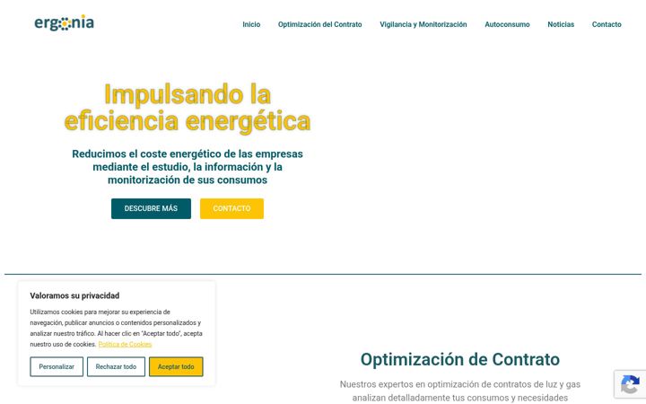 Screenshot von ergonia.es