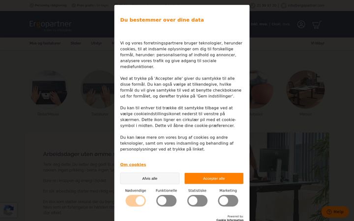 Ekrānuzņēmums no ergopartner.no