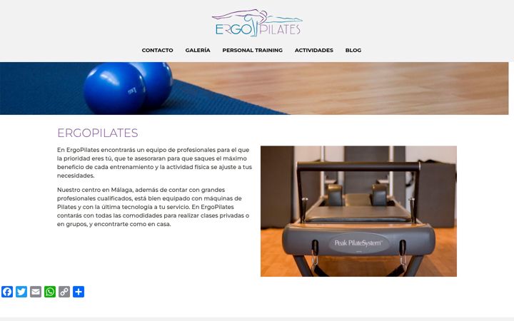 Screenshot von ergopilates.es