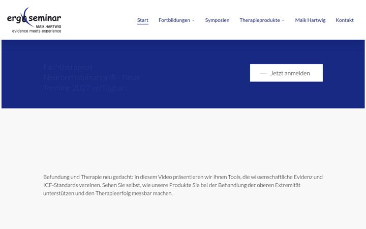 Screenshot von ergoseminar.de