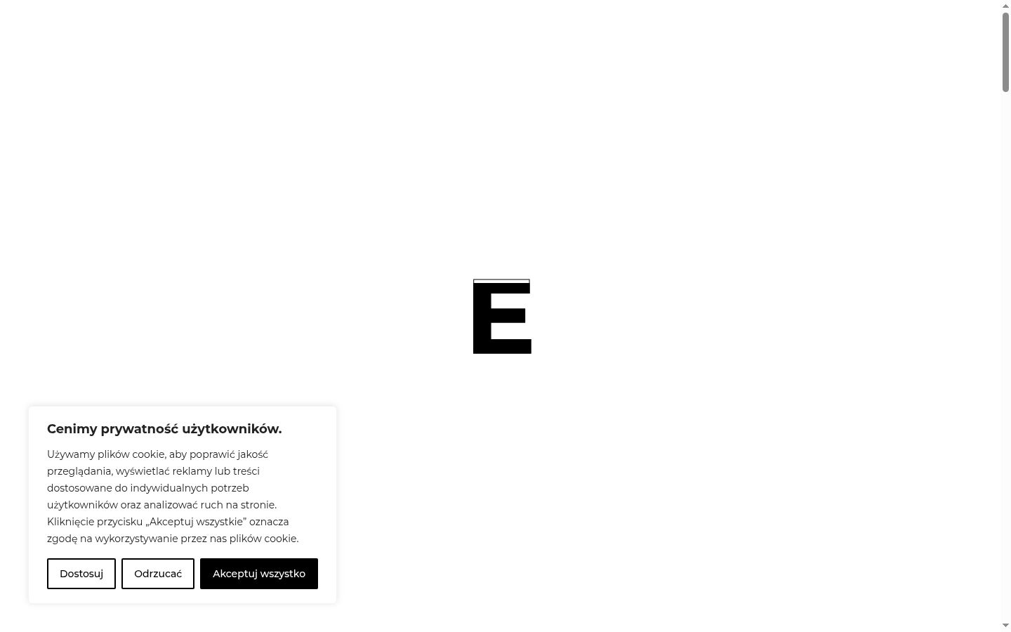 Captura de ecrã do banner de consentimento apresentado antes de qualquer interação