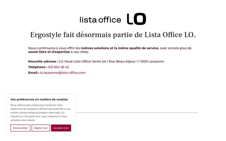 Screenshot του ergostyle.ch