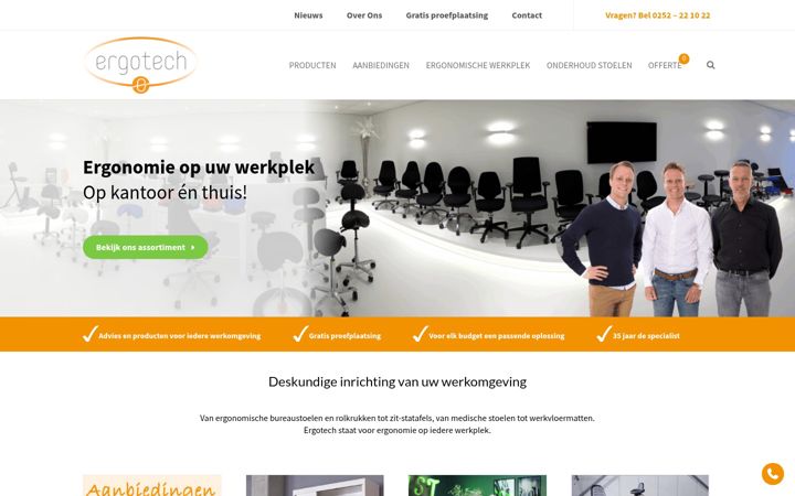 Snímek obrazovky ergotech.nl