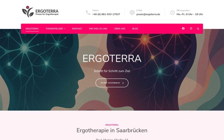 Screenshot von ergoterra.de