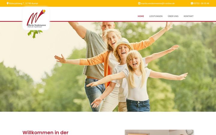 Screenshot von ergotherapie-auetal.de