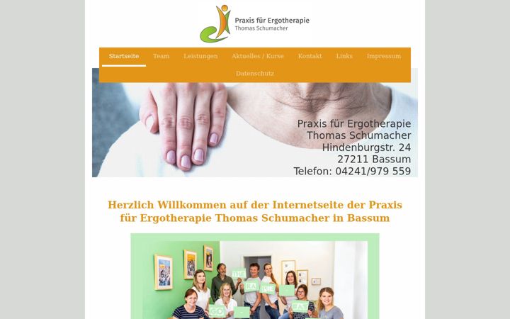 Screenshot von ergotherapie-bassum.de