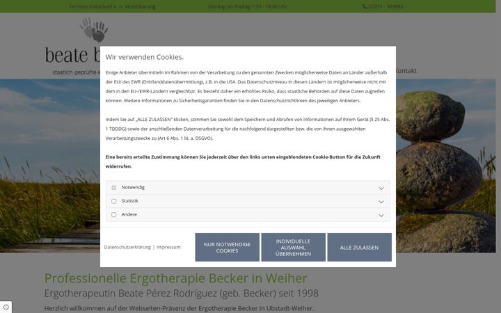 Screenshot von ergotherapie-becker.de