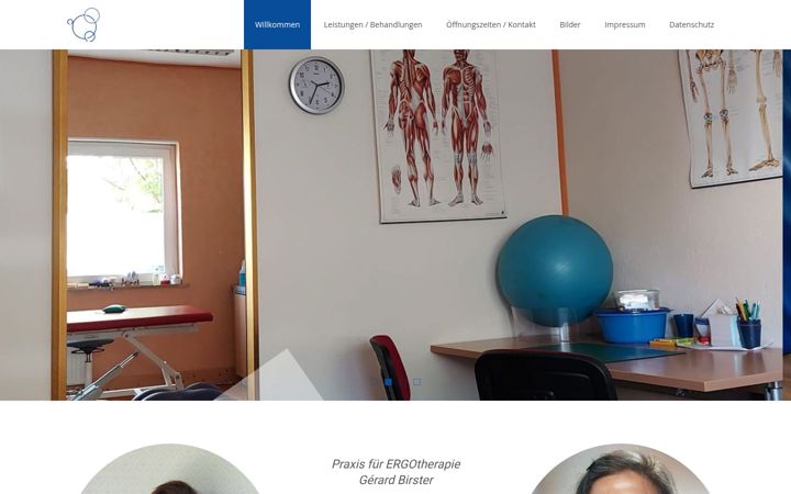 Captura de ecrã de ergotherapie-birster.de