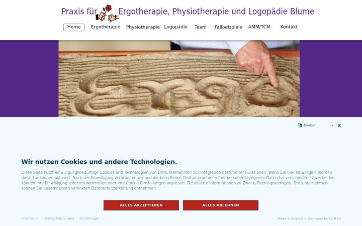 Captura de ecrã de ergotherapie-blume.de