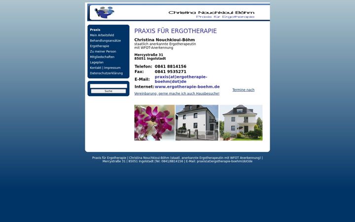 Captura de ecrã de ergotherapie-boehm.de