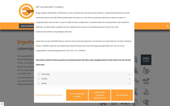 Zrzut ekranu ergotherapie-brouwer.de