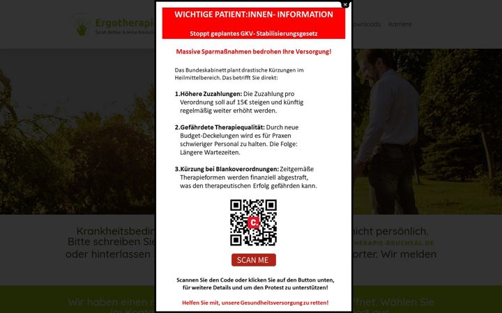 Екранна снимка на ergotherapie-bruchsal.de