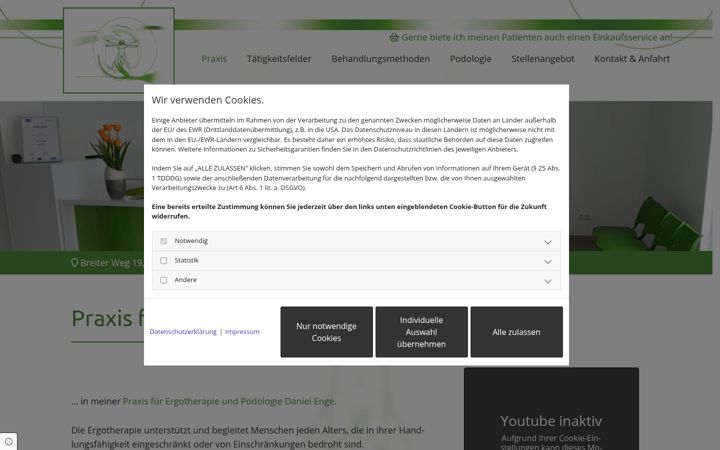 Screenshot di ergotherapie-enge.de