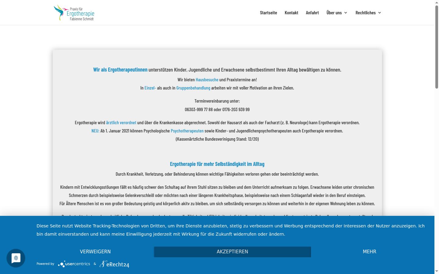 Screenshot tal-banner tal-kunsens muri qabel kwalunkwe interazzjoni