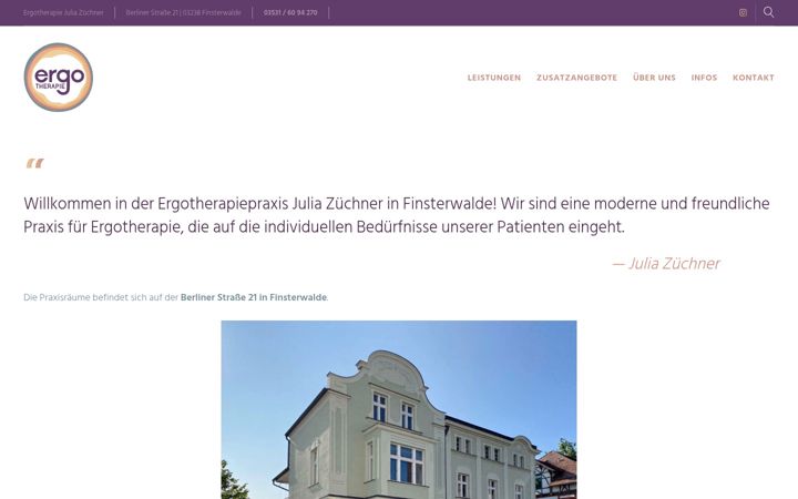 Screenshot di ergotherapie-finsterwalde.de