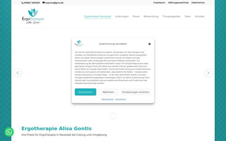 Screenshot di ergotherapie-gontis.de