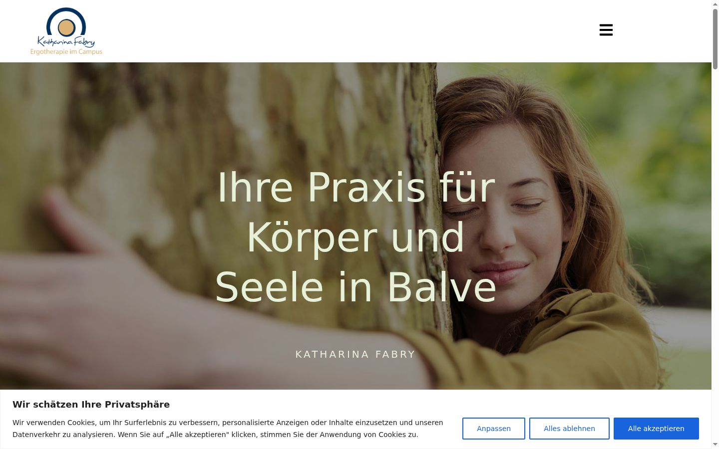 Screenshot des Einwilligungsbanners vor jeglicher Interaktion