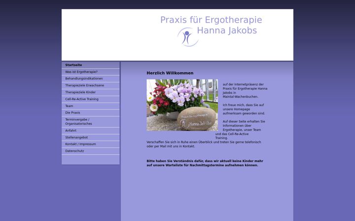 Posnetek zaslona ergotherapie-jakobs.de