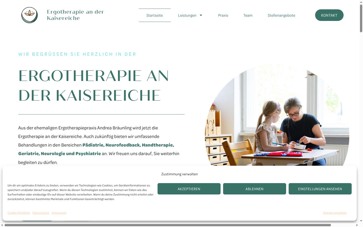 Capture d'écran de la bannière de consentement affichée avant toute interaction