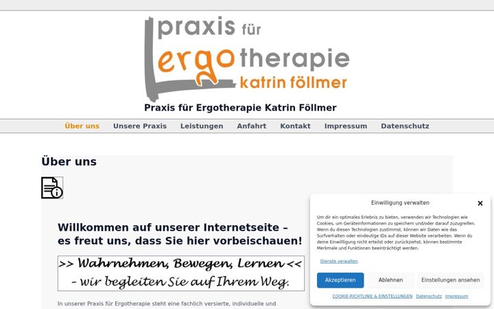 Screenshot von ergotherapie-kf.de