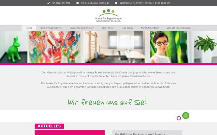 Screenshot von ergotherapie-kirchner.de