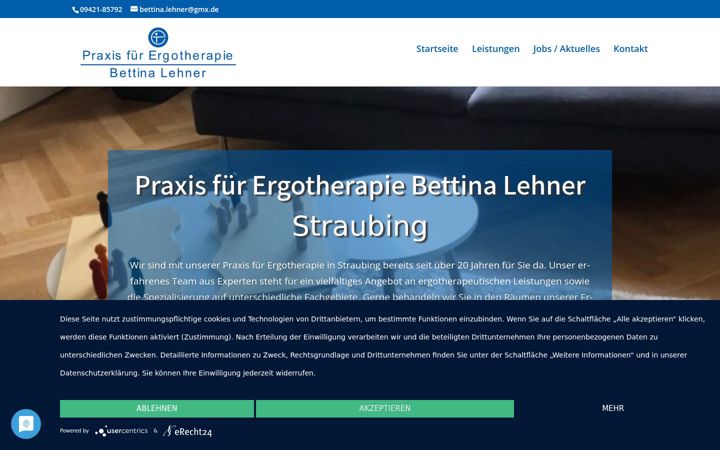 Screenshot von ergotherapie-lehner.de