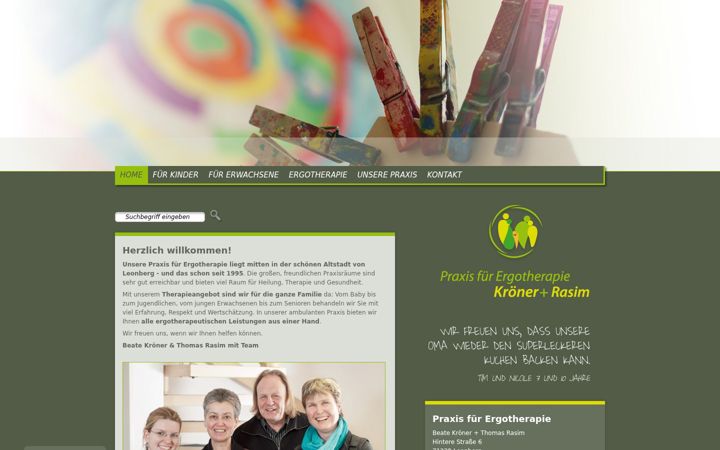 Screenshot von ergotherapie-leonberg.de