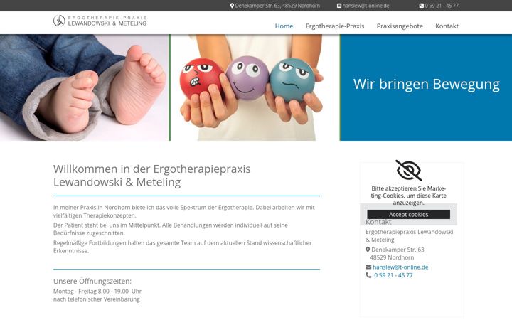 Screenshot von ergotherapie-lewandowski.de