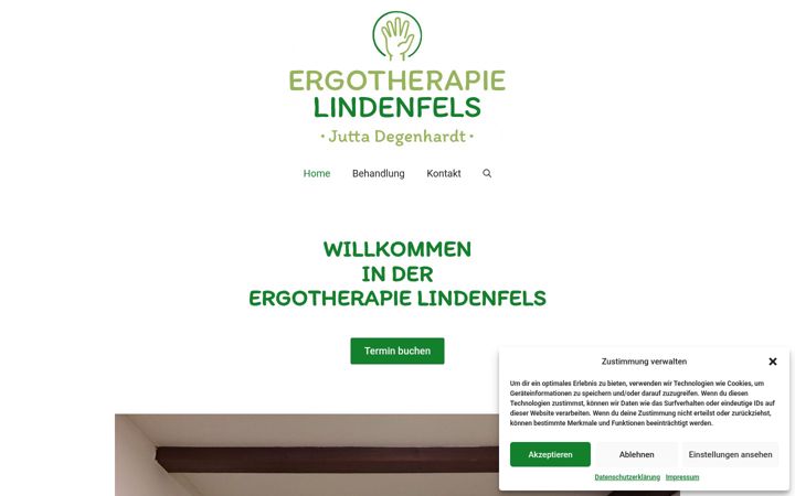 Screenshot von ergotherapie-lindenfels.de