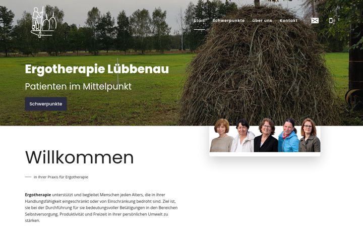 Screenshot von ergotherapie-luebbenau.de