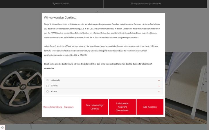 Screenshot von ergotherapie-mais.de