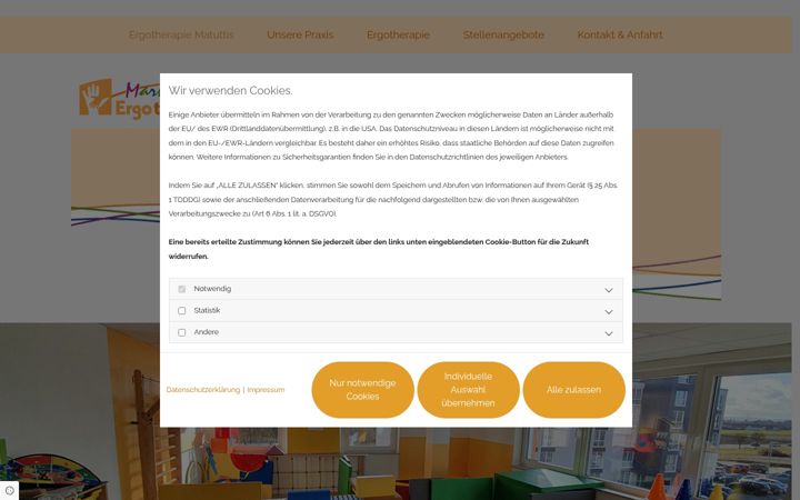 Screenshot von ergotherapie-matuttis.de