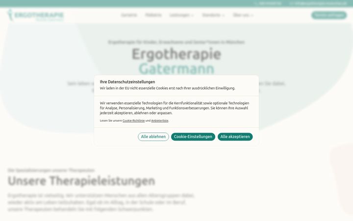 Screenshot von ergotherapie-muenchen.de