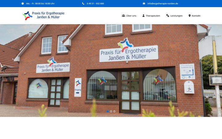 Screenshot von ergotherapie-norden.de
