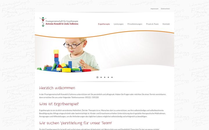 Screenshot von ergotherapie-osterode.de