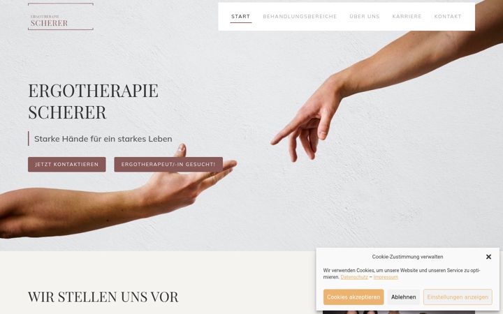 Snímek obrazovky ergotherapie-scherer.de