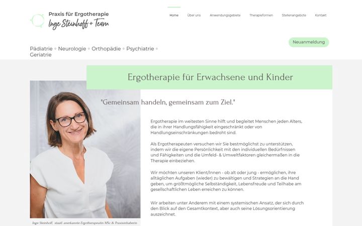 Snímek obrazovky ergotherapie-steinhoff.de